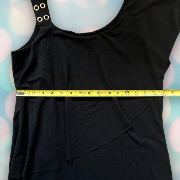 Belldini Women’s One Shoulder Draped Grommet Blouse Top Size M - Picture 4 of 6